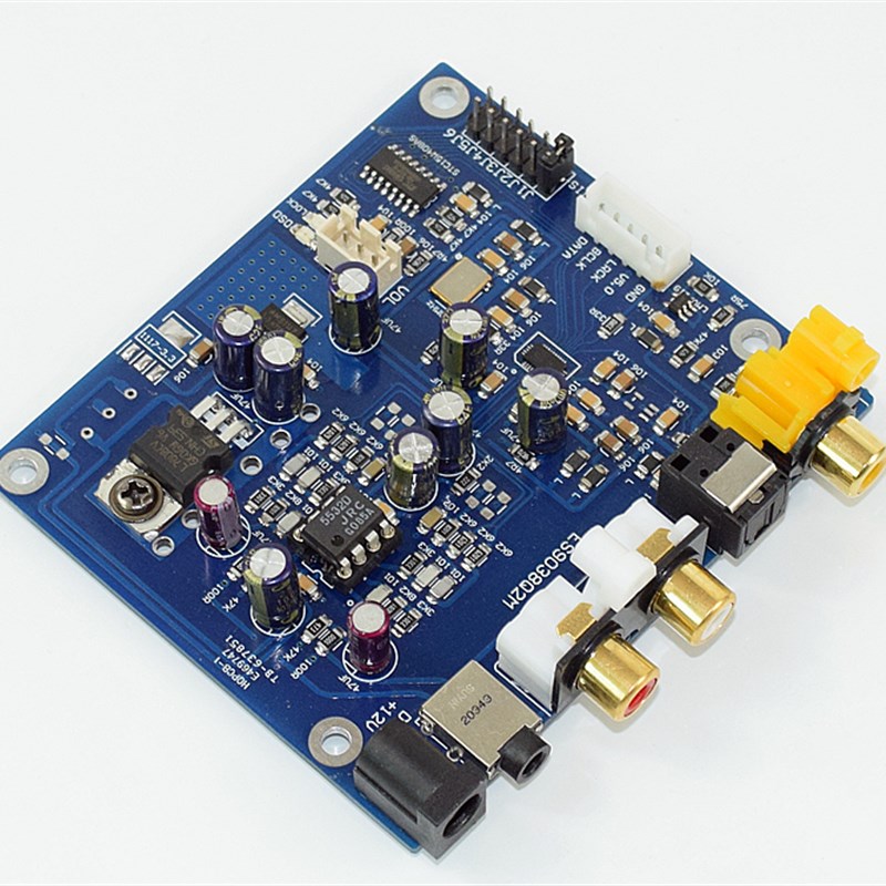 YJ-ES9038 Q2M I2S DSD 光纤 同轴输入解码板 DAC