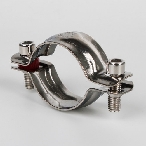 304不锈钢卡扣管支架固定管夹无柄抱箍管道水管夹卡子PVC紧固管卡