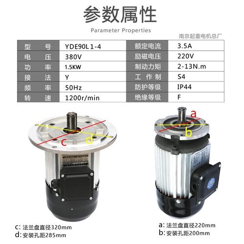 YDEZ90L-4 1.5KW南京总厂软启动电机起重机行车大车行走运行电机