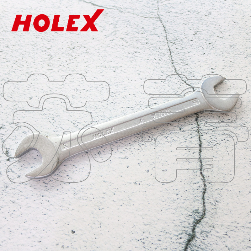 德国霍夫曼HOLEX双头开口扳手 镀铬