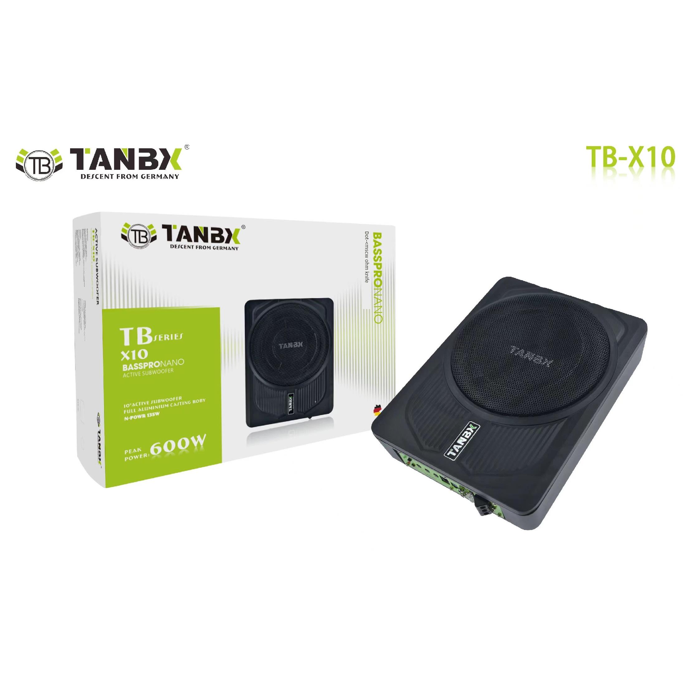 Tanbx 10英寸超薄低音炮汽车12V有源超级低音炮高功率低音炮
