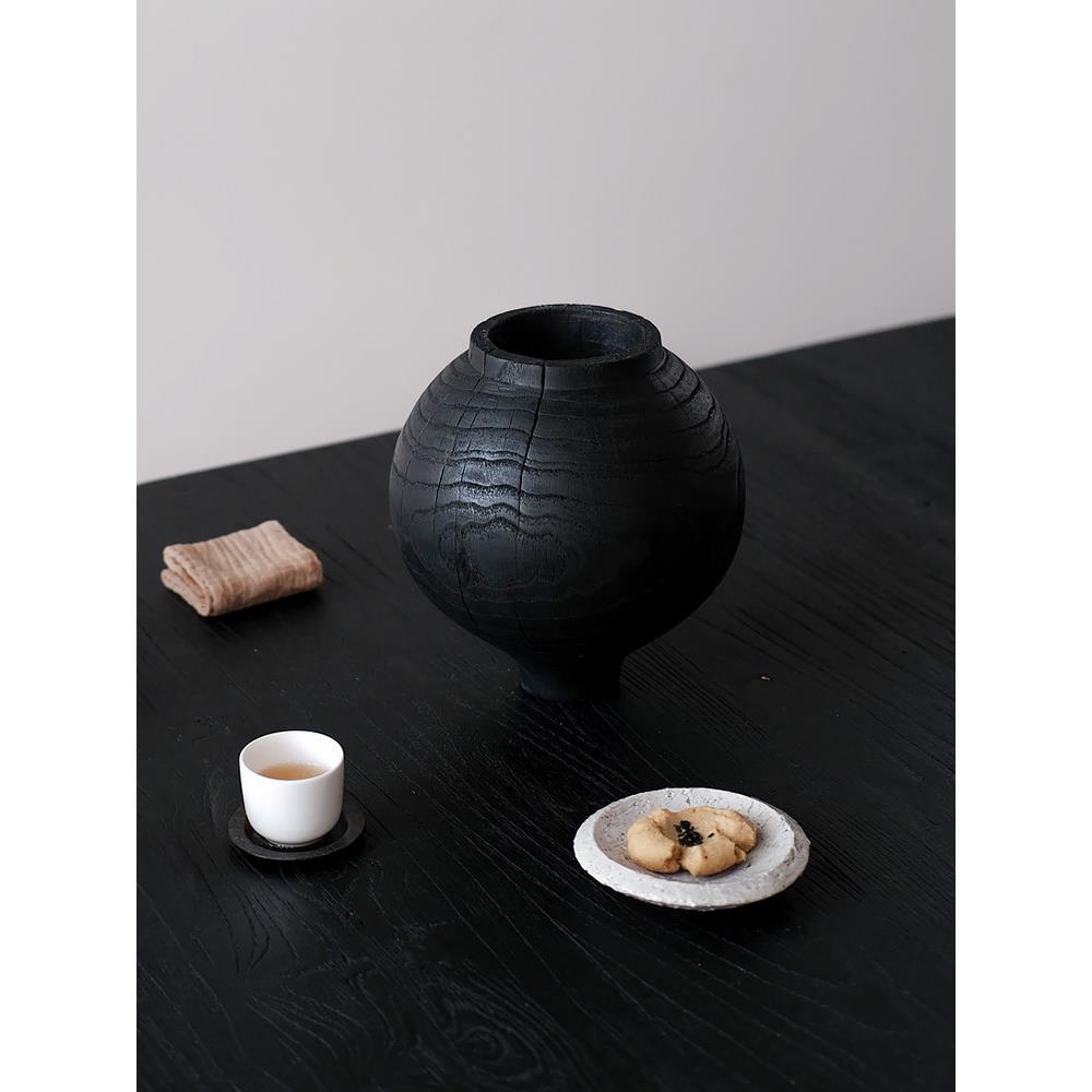 长效Wabi-Sabi覆古花瓶水培绿色植物插花客厅餐厅桌面装饰饰品高