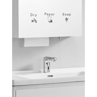 AM-78350卫生间不锈镜后皂液钢器壁挂式擦手柜纸盒镜液感应洗手液