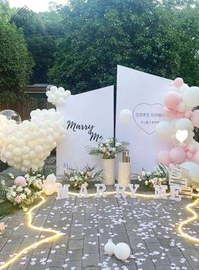 求婚置室外布场地场道具户外网红创意用品套表73348白餐仪式现感