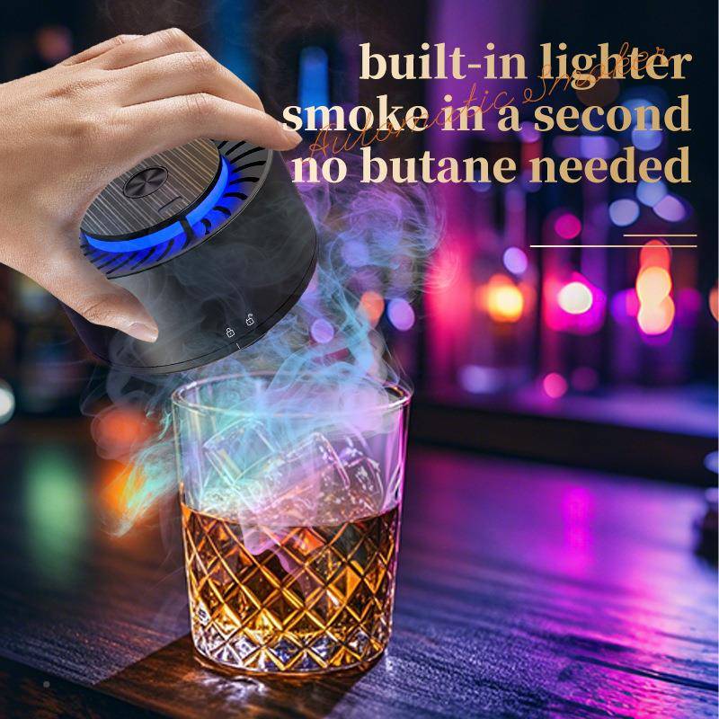 新品第四电动鸡酒烟熏器TP-20威士忌烟熏香器七彩灯代多种尾木套