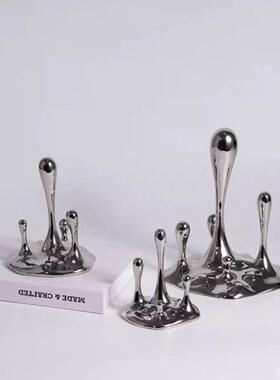 代件轻奢极简抽RBP象树力脂水滴亚克艺术现摆客厅玄关样板房软装