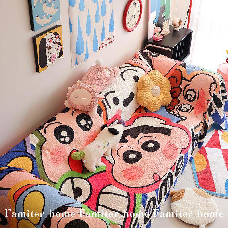 多巴发盖布四10031127季通用沙防滑卡通沙发套新艺款胺可爱布组合