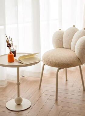 网红妆椅奶油风猫爪女生卧室梳妆台凳子62512靠凳背家用轻甲奢美