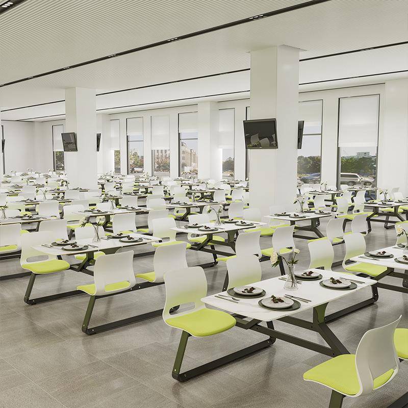 学校连体食堂餐STCZ-669工桌椅快店商用单位餐企业员厂早餐厅学生