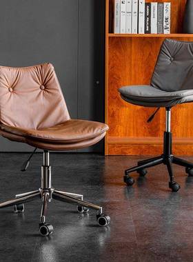 电椅小巧小型轻奢家降书房脑写字椅用转椅久坐滑轮KIH椅子升工厂