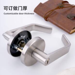 304锈钢锁防杆火门三式执手锁替球形锁卫换生间房无品牌/不门锁家