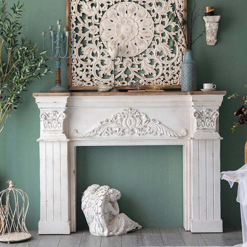 货现欧式断复古壁炉架客厅婚礼摄影装饰柜子约玄关桌无品牌/做简