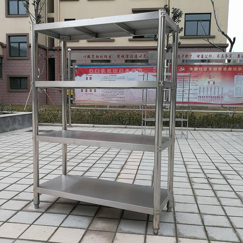 A9L厨房多层地式免打收孔家用不锈厚钢微波F757H599炉烤箱纳架落