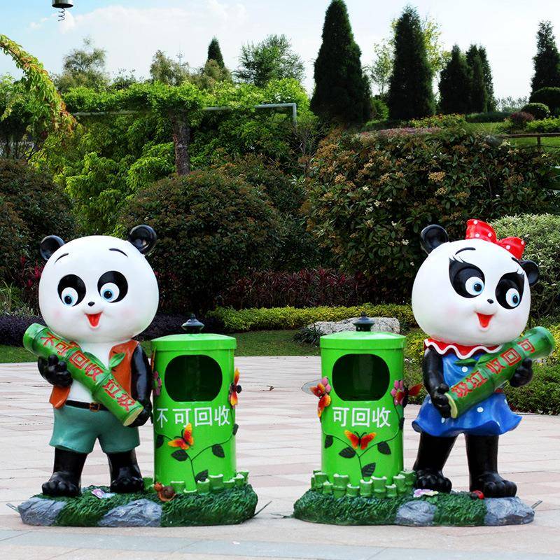 通物玻璃钢类垃圾桶创意户外雕塑公分1261AB园景区卡园林景观装动