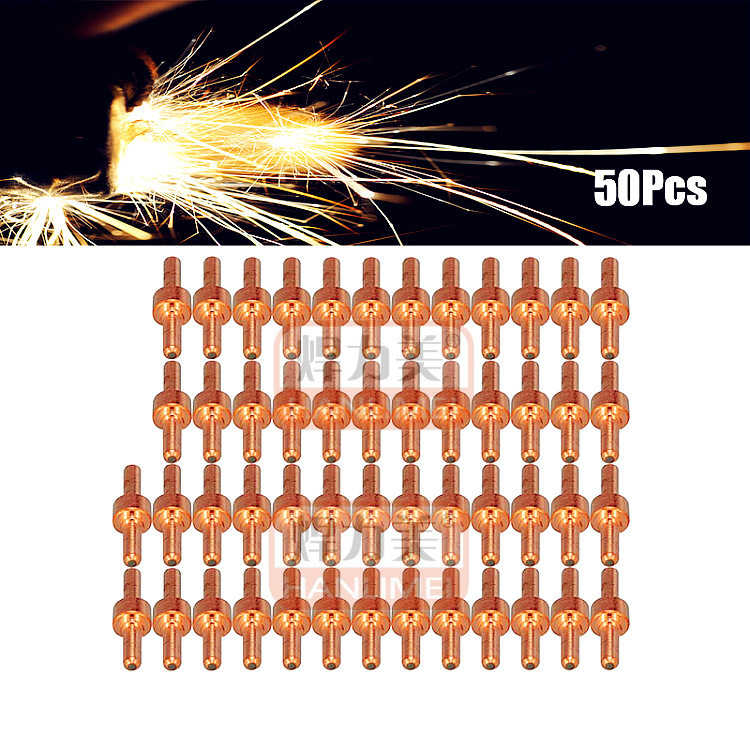 等离子切割机配件温州40A/PT31加长电极镀镍LGK40割嘴喷头50Pcs