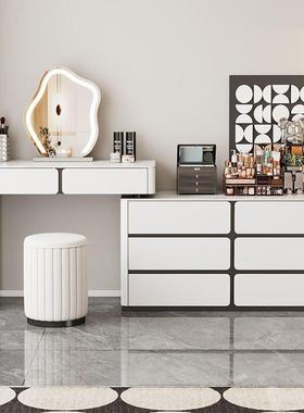 i桌r2025新款实木35771意梳式妆台卧室代简约化妆斗柜一现体收纳