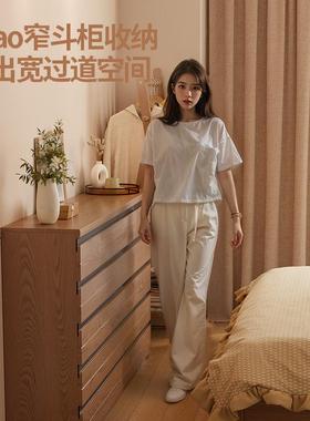 实木超薄斗ZG-76845屉卧室五五斗柜床尾收纳储物置物柜柜客厅靠墙