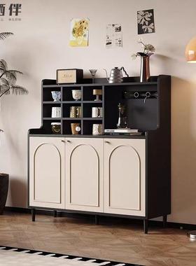 法式古纳置物柜餐边柜靠墙一厅体客储物柜小户型茶ABE水复柜收餐