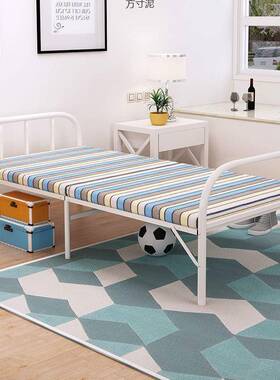 午休折办叠折叠床单睡人午家用公室简易陪床护出租便携铁YBA艺折