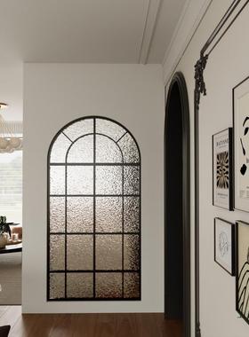 法式复古办奶油风遮屏风客厅餐51505厅入户隔断现代简约公室钢化