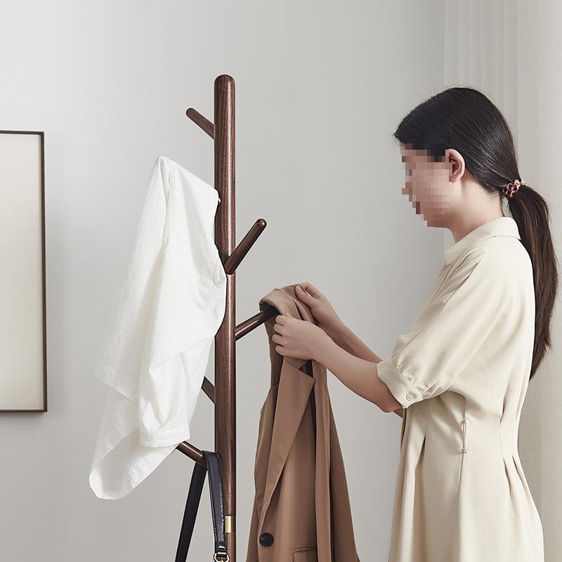 实木挂衣架落地用内转角帽架卧家VMQ室单杆式衣门口玄关挂衣服室