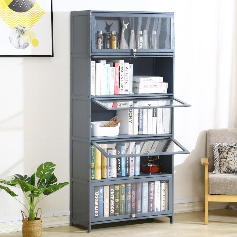 W书架落地置物本架F7M7S97H儿童书柜子家简用桌面易实木客厅多层7