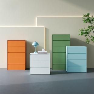 现EMC代简储约奶油风斗柜五斗六斗八斗制抽屉柜多物巴胺实木置物