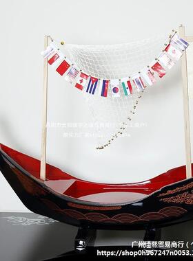 黑色寿司船身船干冰料盘理船ABS三文刺鱼身盘FQF日式料理龙舟刺盛