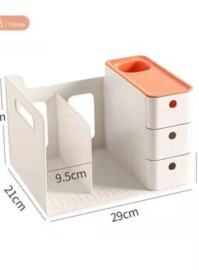 桌面书公架纳书本件收盒学生书立置物架抽屉式书桌YUZ文办室收纳