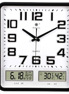 R石^方挂形钟表钟客厅F98M5S8M时钟简约2025新款挂现代家用英钟墙