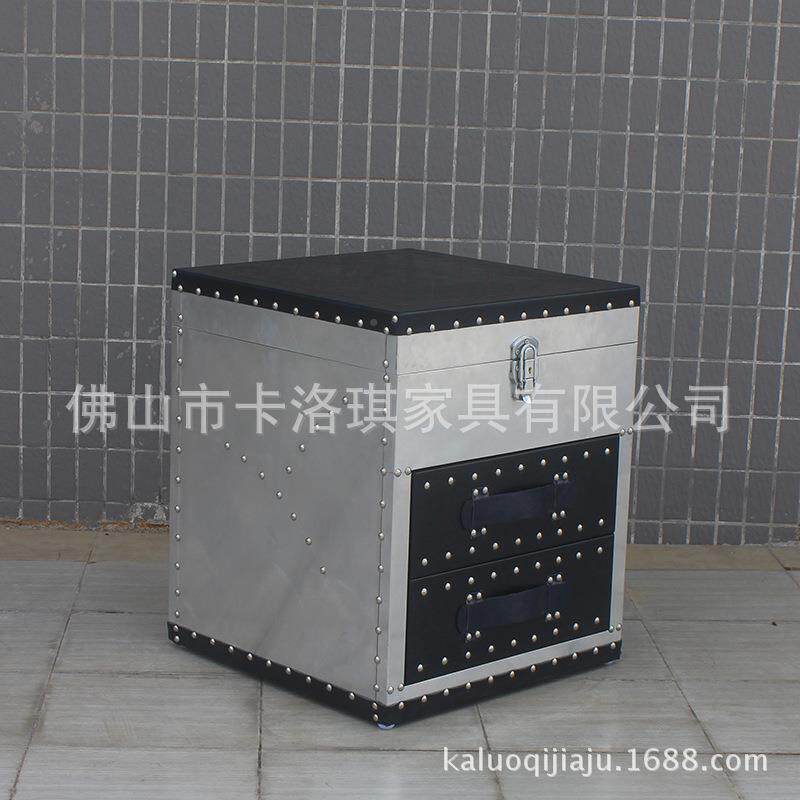 金属航空铝皮茶几计师复Lfot金属--家具床尾凳储物柜床设古头柜