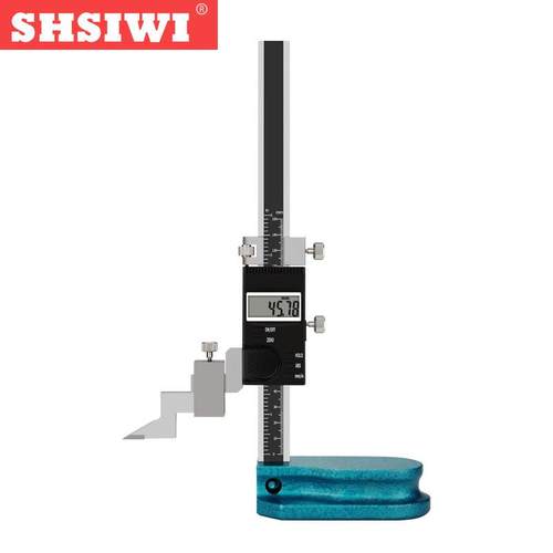 思为不锈数显游标高100度尺0150mm划线尺画线高度划-线钢头0-300