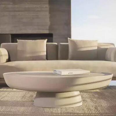 几诧寂客厅茶日式椭圆形岩44180茶桌小户型大小组合长板方形大师