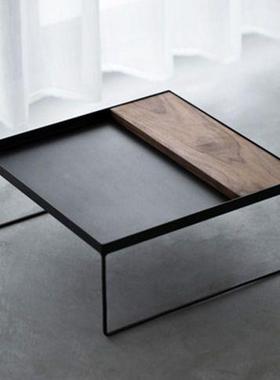 简约铁艺茶榻榻米飘窗小桌子铁台艺飘59482窗桌小茶几台飘窗艺茶铁几木