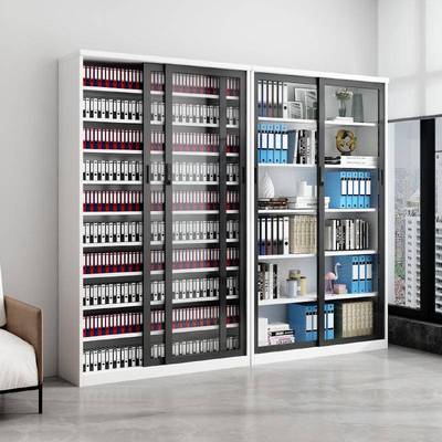 简约9256轻证奢推拉玻璃门文件柜柜密码锁展示柜财纳务凭柜档书案收柜