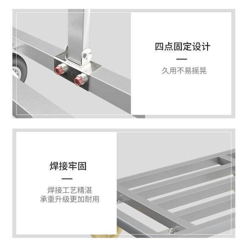 方管车号搬FK运平板车小推车叠拉货可折重型长四加轮大小拖车手推