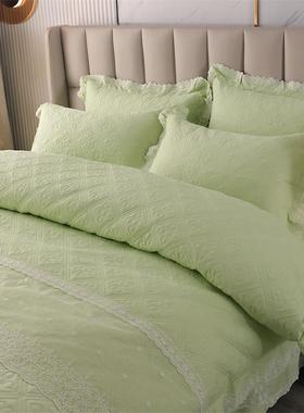 GZ6M加2025新套全夹棉床裙四件套床罩款厚F77SMSS9被套100款纯棉