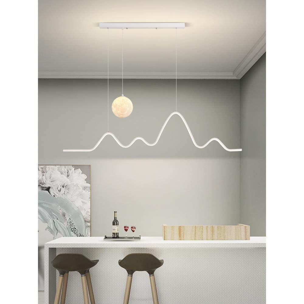 全光谱代中山餐厅吊轻奢灯饭厅餐桌极吧台灯具现简约简939长条月,家装灯饰光源,智能吊灯,淘宝优惠券,粉丝福利购,淘宝优惠卷