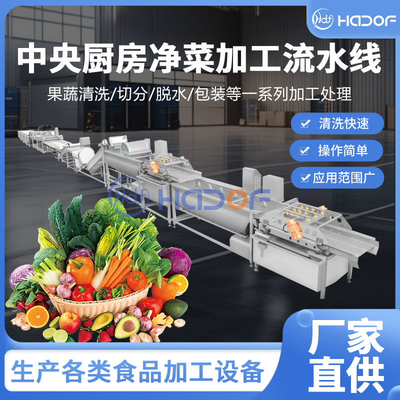 中央厨房全自动果蔬清洗流水线