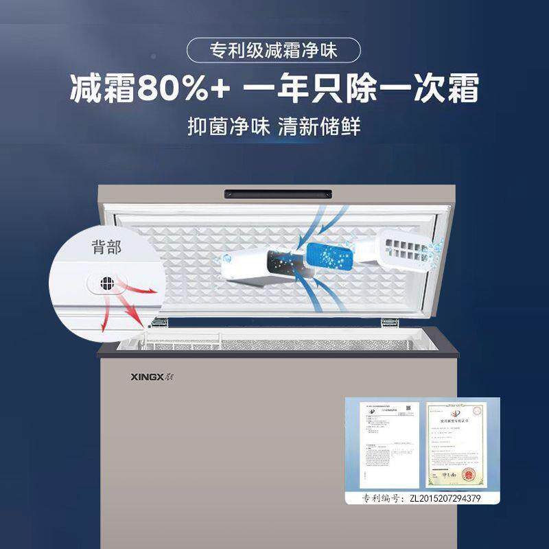 星324星柜100/200升家用小型冰柜用藏冷冷冷冻商柜单温减霜卧式冰