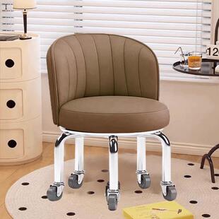 万向轮小椅成人带子靠背家用小凳架超子静音铁滑轮矮凳308美甲美