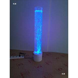 新款七LED气泡饰圆柱形缸鱼393装彩水柱灯