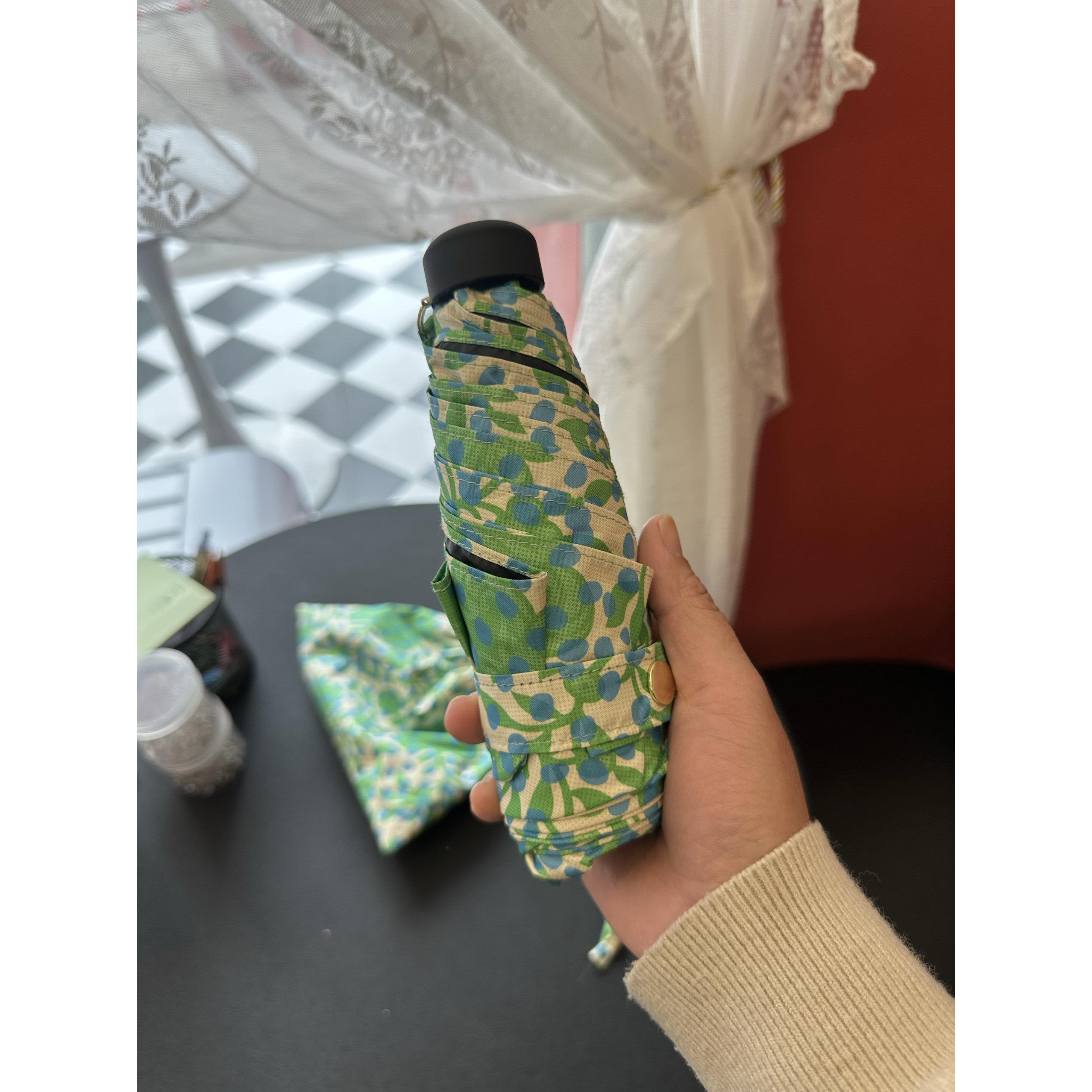 原创迷你口袋伞防风防晒五折迷你可携式小伞晴雨两用遮阳伞
