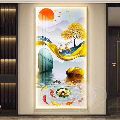 入户玄关装饰画2026新款高级感现代简约墙壁画走廊过道挂画正对门
