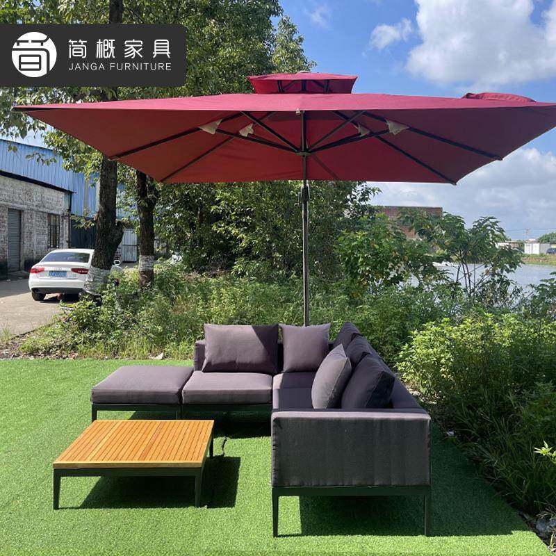户外藤编沙发三人阳防水防晒名宿庭家院园台室外ZTQ休闲茶几花藤