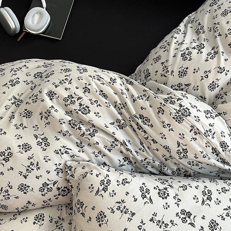 高档a类美式园风纯棉四件套田全棉1被.8上床单LLG套柔软裸睡床用