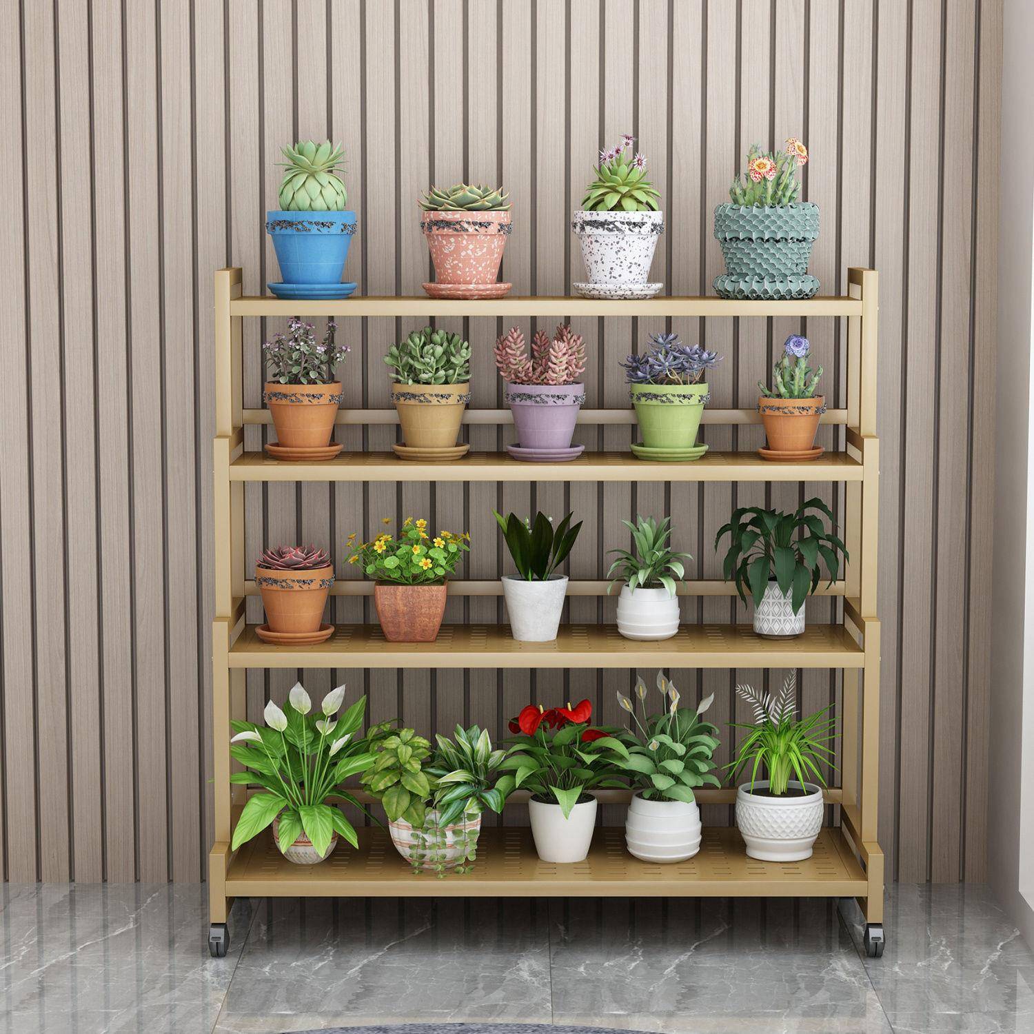 客可移动花花架YRH子室内家用阳台多层架阶梯式花子厅盆架简易落