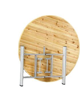 木大圆桌木圆桌可实折叠圆桌家用杉酒店多人圆AL100332台子酒席桌