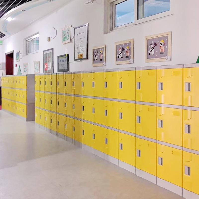 加学校书柜教室学生柜子T-320-42员工塑料储柜物幼儿园彩色abs存