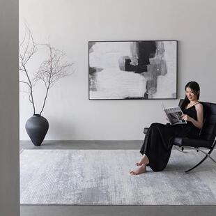 225新款客厅地毯0现代简约象灰沙抽发61393茶几垫卧室衣帽间耐色